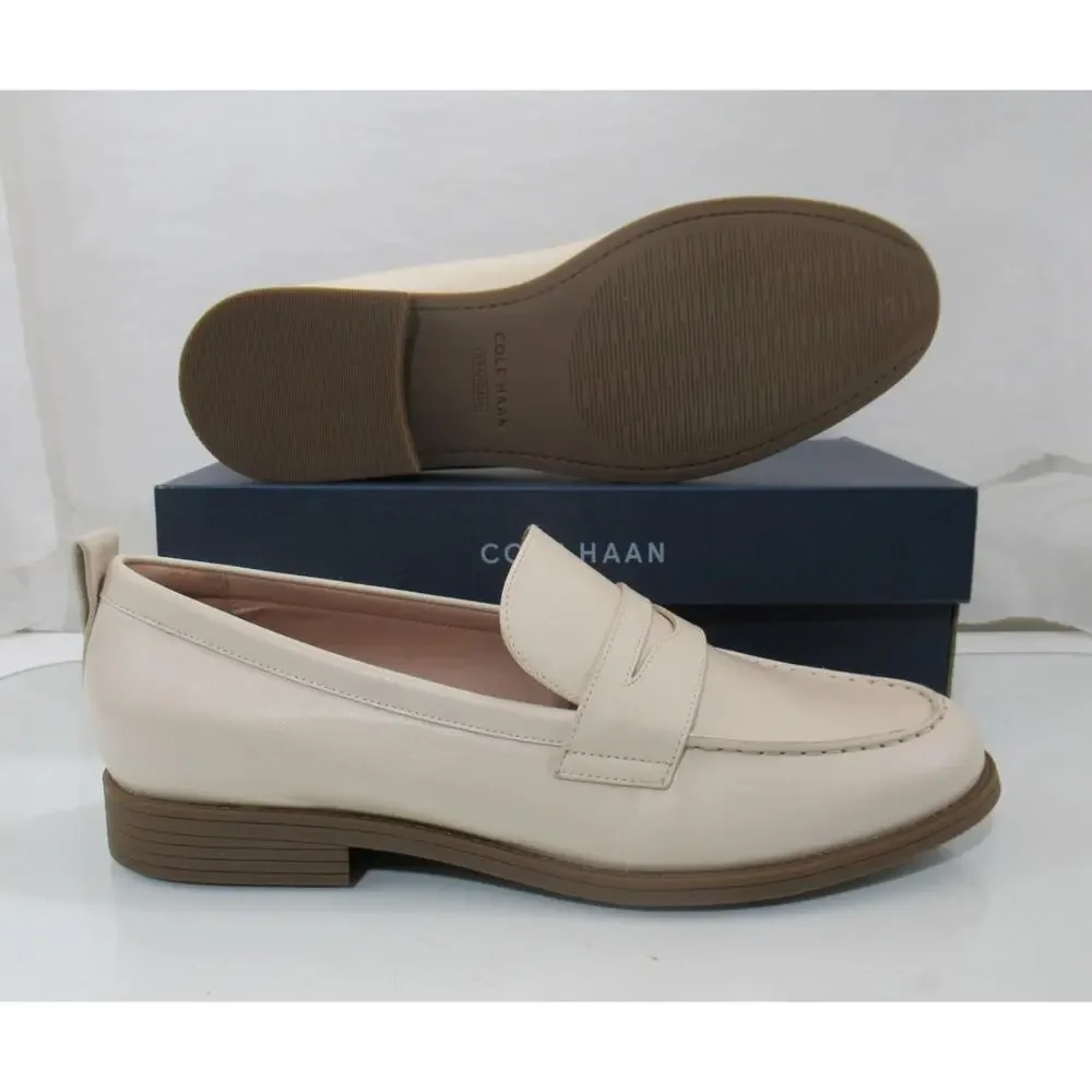 Women's Cole Haan Stassi Penny Loafer Moc Toe Comfort Sandollar Leather Size 9.5